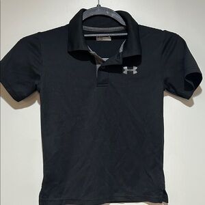 Under Armour Black and Gray Polo